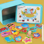Jouet d'Éveil en Bois : Jeu de Pêche Magnétique pour Bébés et Enfants (2-5 Ans)