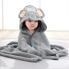 Peignoir de Bain Bébé à Capuche Ultra-Doux - L'Animal Câlin pour un Séchage Rapide
