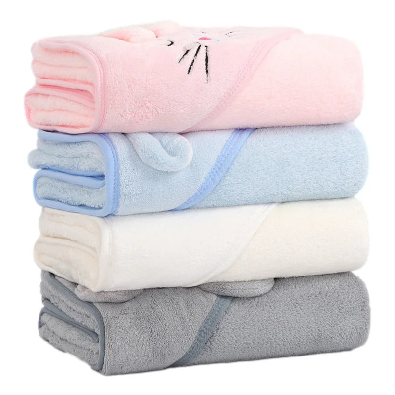 Peignoir de Bain Bébé à Capuche Ultra-Doux - L'Animal Câlin pour un Séchage Rapide