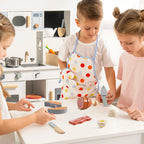 Robotime Robud - Cuisine en Bois Classique : Jeu d'Imitation Éducatif avec Fruits & Légumes à Couper