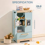 Robotime Robud - Ensemble de Cuisine & Électroménagers en Bois 3-en-1 (Four, Frigo, Lave-Linge) - Jouet d'Imitation Premium Bleu