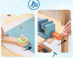 Robotime Robud - Établi en Bois Multifonctionnel - L'Atelier de Bricolage Idéal pour Enfant (3+ Ans)