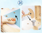 Robotime Robud - Établi en Bois Multifonctionnel - L'Atelier de Bricolage Idéal pour Enfant (3+ Ans)