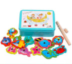 Jouet d'Éveil en Bois : Jeu de Pêche Magnétique pour Bébés et Enfants (2-5 Ans)