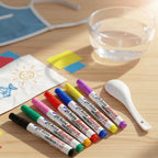 Kit de stylos magiques à eau avec cuillère en céramique et dessins flottants