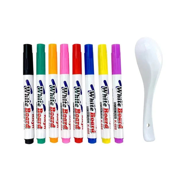 Stylo Magique Flottant à l'Eau (12 Couleurs) - Kit de Dessin Ludique & Éducatif pour Enfants - Jouet Créatif pour Apprendre en S'amusant